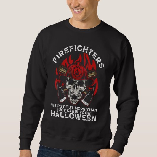 Firefighter Halloween Fireman Halloween Party Fire Sweatshirt (Vorderseite)