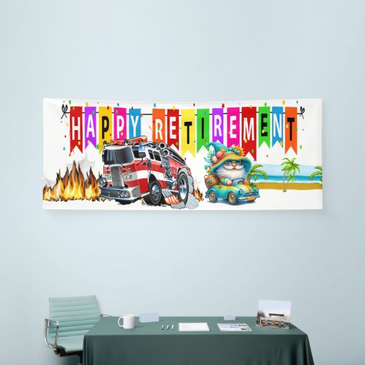 FIREFIGHTER HAPPRETIREMENT BANNER (Messeveranstaltung)