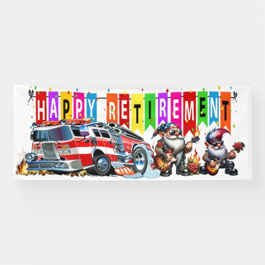FIREFIGHTER HAPPRETIREMENT BANNER (Horizontal)