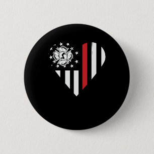 Firefighter Heart American Firefighter.Png Button