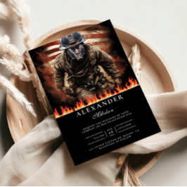 Firefighter Hero Graduation Einladung