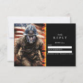 Firefighter Hero Graduation RSVP Karte (Vorderseite)