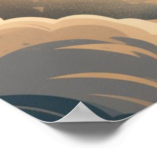 Firefighter Hero Rescue Scene Poster (Ecke)