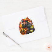 Firefighter Hero Sticker – Brave Fireman Flame Art (Umschlag)