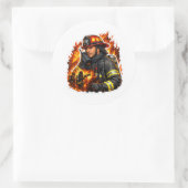 Firefighter Hero Sticker – Brave Fireman Flame Art (Tasche)