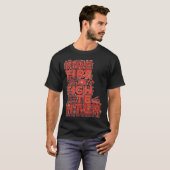 Firefighter Heroic Word Art Typographic Design T-Shirt (Vorne ganz)