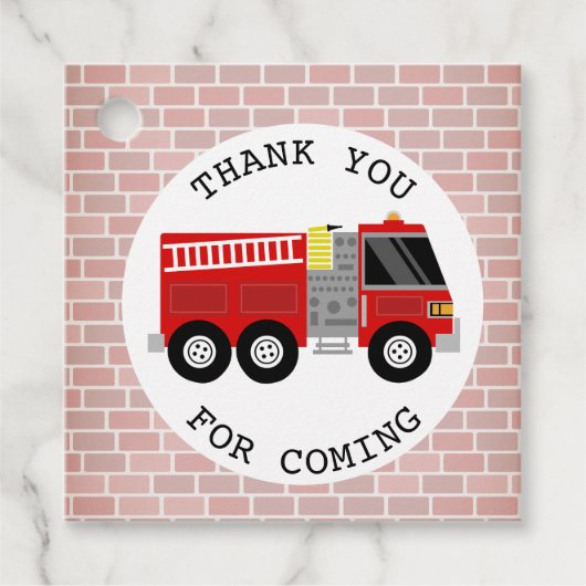 Firefighter Hydrant Geburtstag Vielen Dank Geschenkanhänger (Vorderseite)