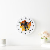 Firefighter In Flames Runde Wanduhr (Zuhause)