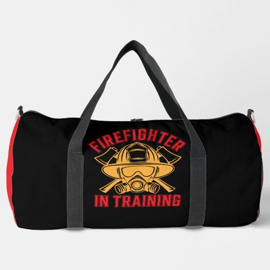 Firefighter In Training Helmet Mask Duffle Bag (Vorderseite)