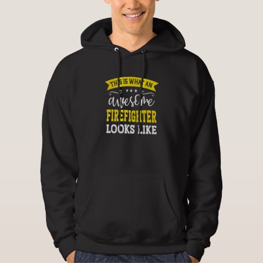 Firefighter Job Title Employee Worker Firefighter Hoodie (Vorderseite)