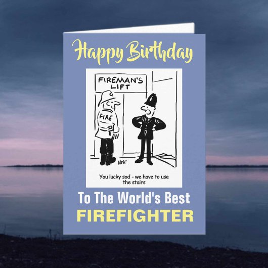 Firefighter Joke - Happy Birthday Karte