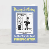Firefighter Joke - Happy Birthday Karte (Vorderseite)