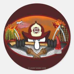 Firefighter Kilroy Sticker