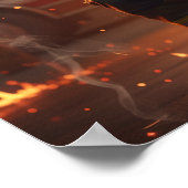 Firefighter Kneeling Tribute Poster (Ecke)