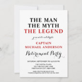 Firefighter Legend Thin Red Line Retirement Party Einladung (Vorderseite)