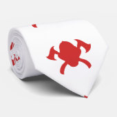 firefighter logo Red Silhouette Krawatte (Gerollt)