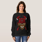 Firefighter Maine Coon Fireman Boys Kids Fire Resc Sweatshirt (Vorne ganz)