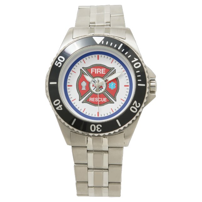 Firefighter Maltese Cross Armbanduhr (Vorderseite)