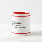 Firefighter Maltese Cross & Thin Red Line Flag Tw Zweifarbige Tasse (Mittel)