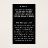 Firefighter Memorial USA Flag Bestattungskarte (Rückseite)