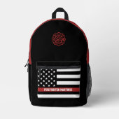 Firefighter mit benutzerdefiniertem Thin Red Line- Bedruckter Rucksack (Vorderseite)