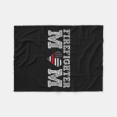 Firefighter Mom Fireman Gift Proud Firefighter Quo Fleecedecke (Vorderseite (Horizontal))