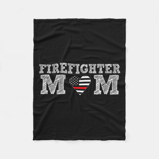 Firefighter Mom Fireman Gift Proud Firefighter Quo Fleecedecke (Vorderseite)
