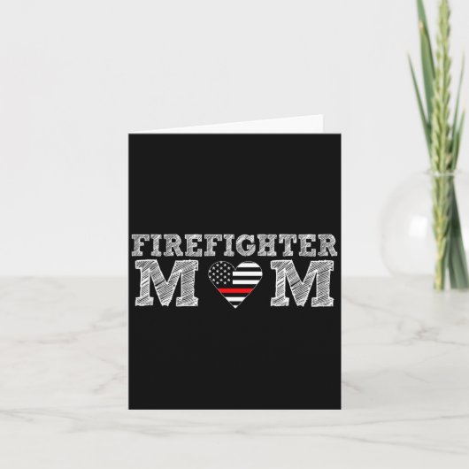 Firefighter Mom Fireman Gift Proud Firefighter Quo Karte (Vorderseite)