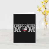 Firefighter Mom Fireman Gift Proud Firefighter Quo Karte (Gelbe Blume)