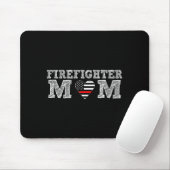 Firefighter Mom Fireman Gift Proud Firefighter Quo Mousepad (Mit Mouse)