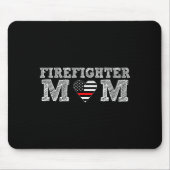 Firefighter Mom Fireman Gift Proud Firefighter Quo Mousepad (Vorne)
