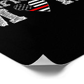 Firefighter Mom Fireman Gift Proud Firefighter Quo Poster (Ecke)