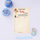 Firefighter Name Baby Tune Baby Showkarte Flyer (Einzeln)