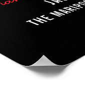 Firefighter of the Year Employee Logo Red Line Poster (Ecke)