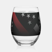 Firefighter of the Year Employee Logo Red Line Weinglas Ohne Stiel (Links)