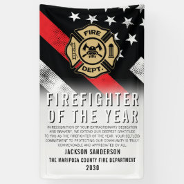 Firefighter of the Year Employee Recognition Logo Banner