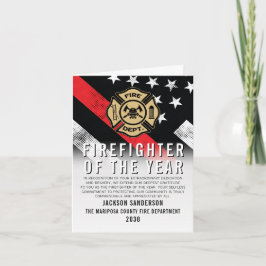 Firefighter of the Year Employee Recognition Logo Karte