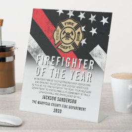 Firefighter of the Year Employee Recognition Logo Sockelschild