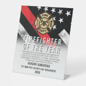 Firefighter of the Year Employee Recognition Logo Sockelschild (Vorderseite)