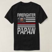 Firefighter PAPAW unterstützen die dünne rote Lini T-Shirt (Design vorne)