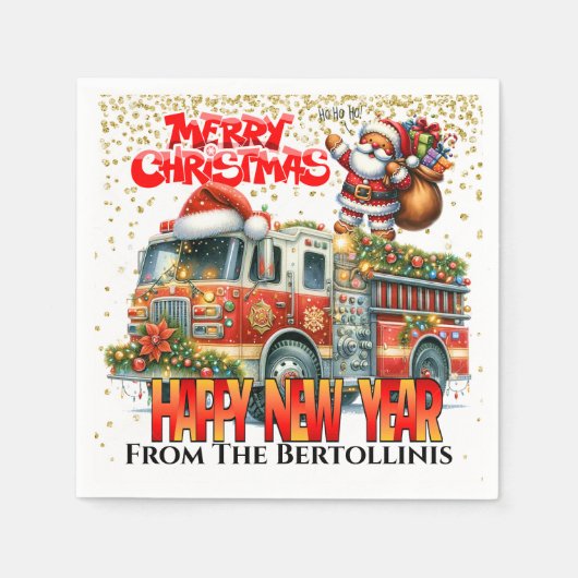 FIREFIGHTER Paper Napkin Serviette (Vorderseite)