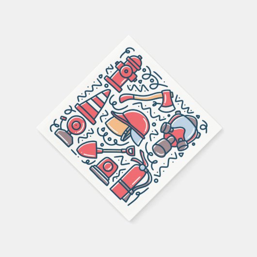 Firefighter Paper Serviette (Ecke)