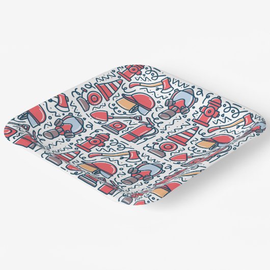 Firefighter Pappteller (Gewinkelt)