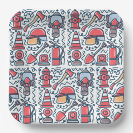 Firefighter Pappteller