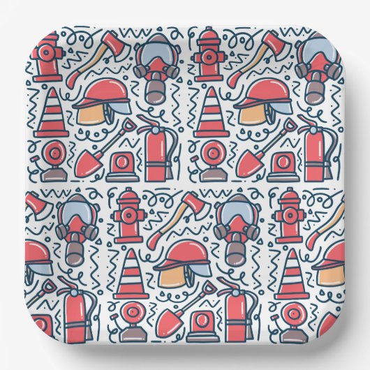 Firefighter Pappteller (Vorderseite)