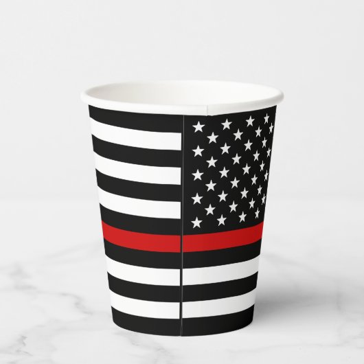 Firefighter-Party Fireman Thin Red Line Pappbecher (Rechts)