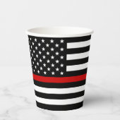 Firefighter-Party Fireman Thin Red Line Pappbecher (Vorderseite)