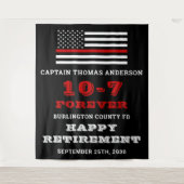 Firefighter Party Thin Red Line glückliche Einstel Wandteppich (Vorderseite)