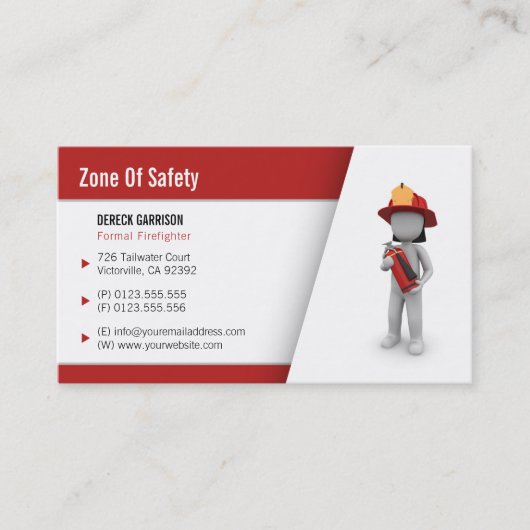 Firefighter | Perfekt Visitenkarte (Vorderseite)