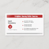 Firefighter | Perfekte Visitenkarte (Rückseite)